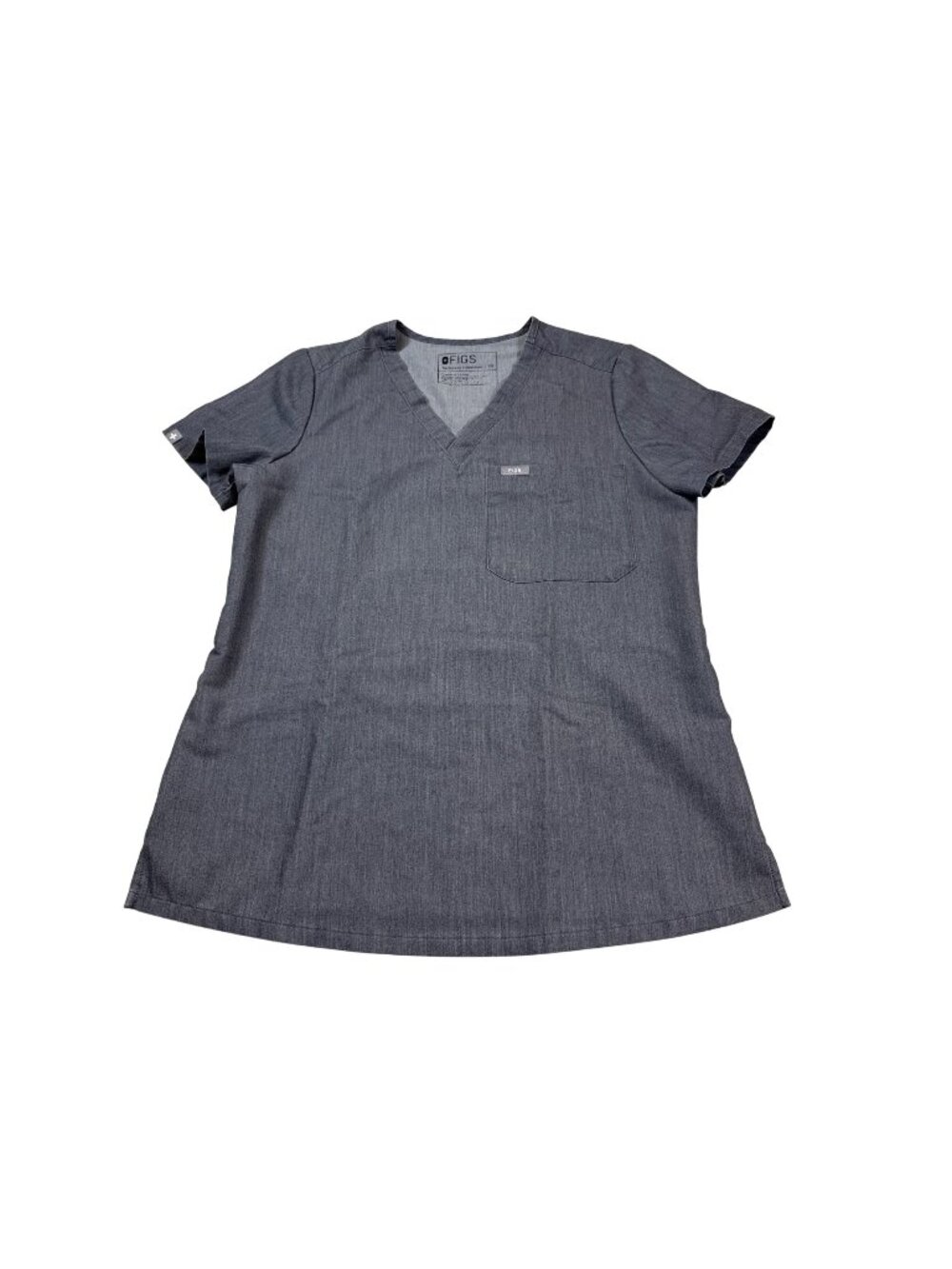 FIGS XS Gray V-Neck Technical Collection Scrub Top v neck (X917)